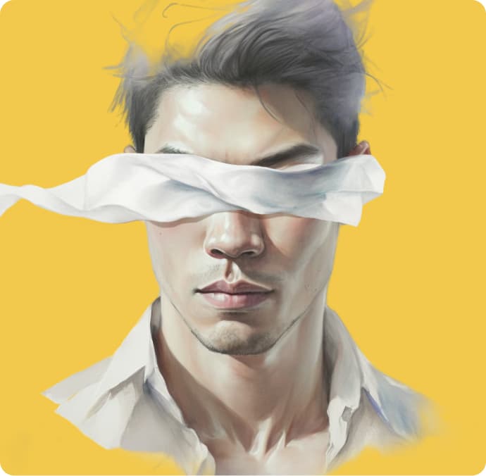 Мужчина с закрытыми глазами